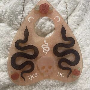 Mystical Ouija Board with Snakes and Skull